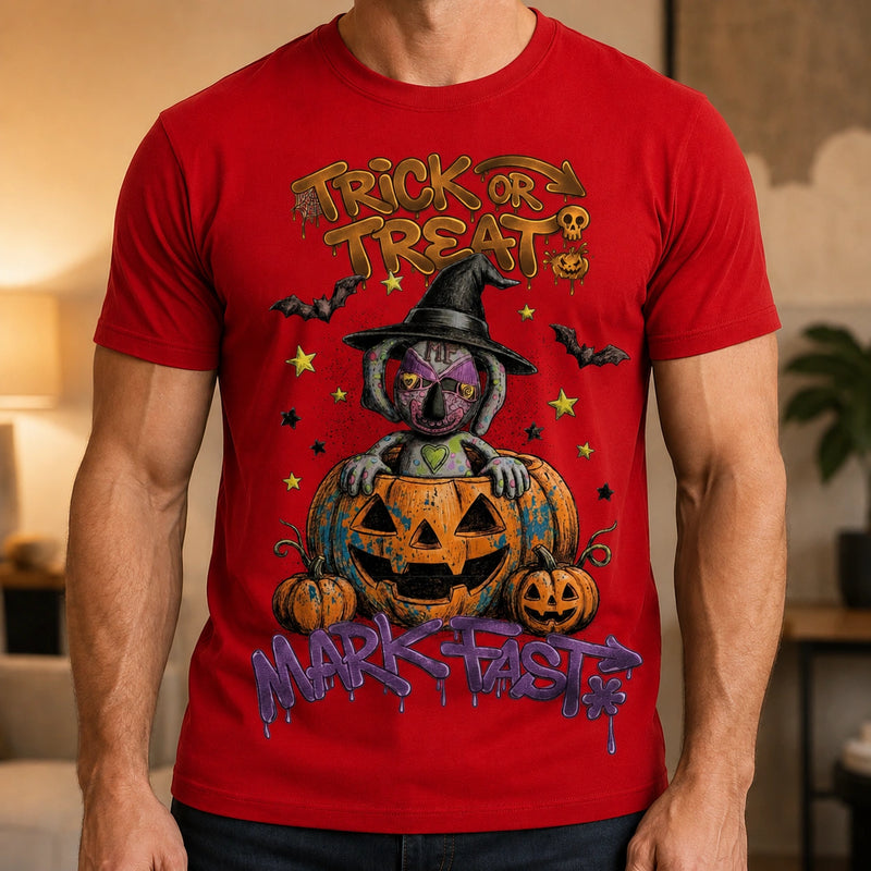 MarkFast Halloween Witch Doll Pumpkin Drip Graffiti T-Shirts