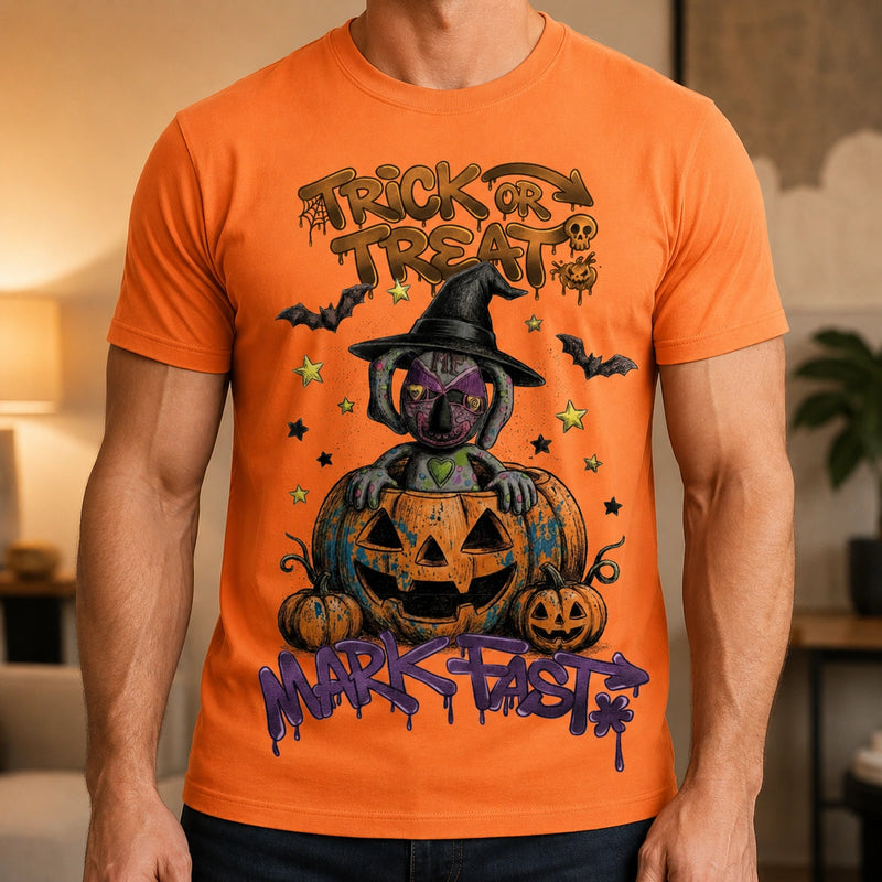 MarkFast Halloween Witch Doll Pumpkin Drip Graffiti T-Shirts