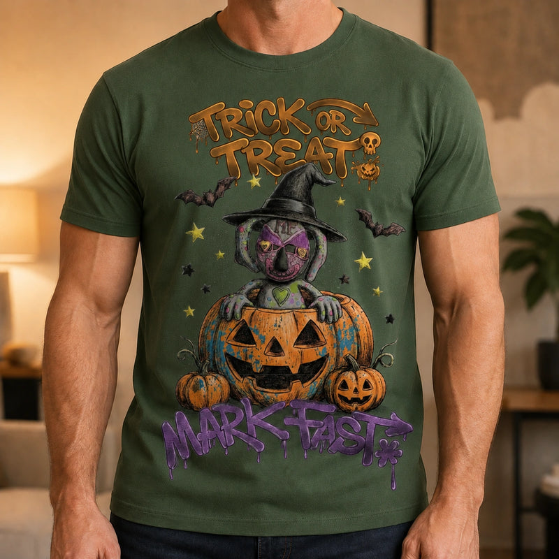 MarkFast Halloween Witch Doll Pumpkin Drip Graffiti T-Shirts