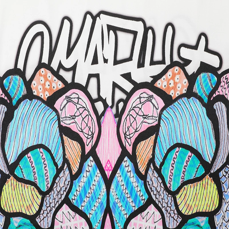 MarkFast Kaleidoscope Multicolor Graffiti Letter T-Shirts