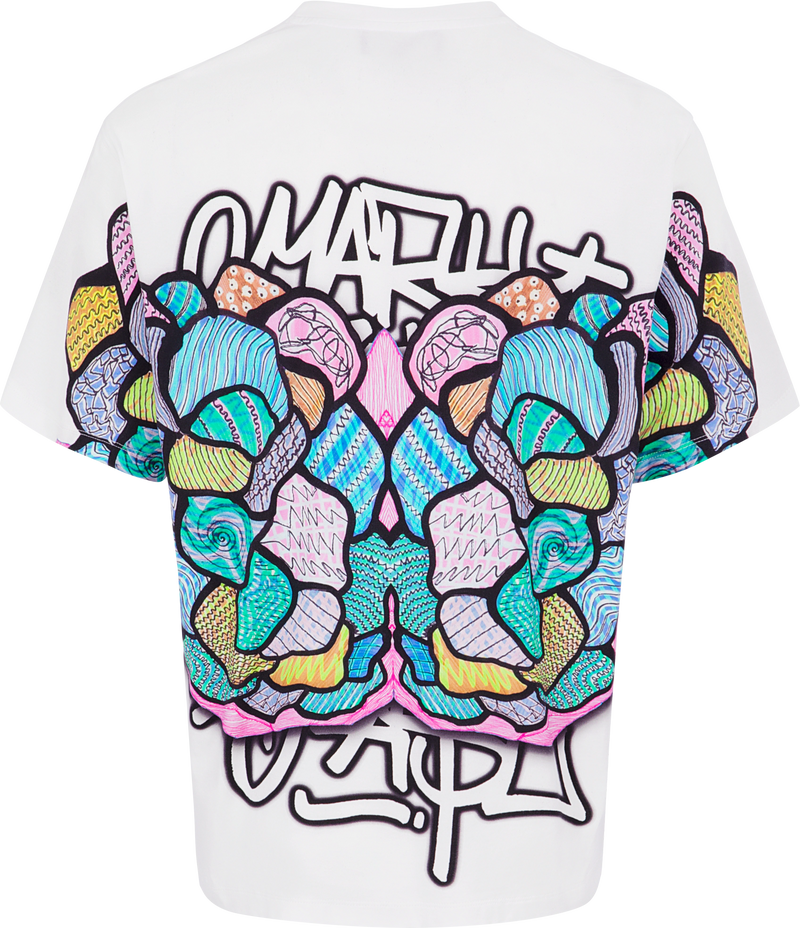 MarkFast Kaleidoscope Multicolor Graffiti Letter T-Shirts