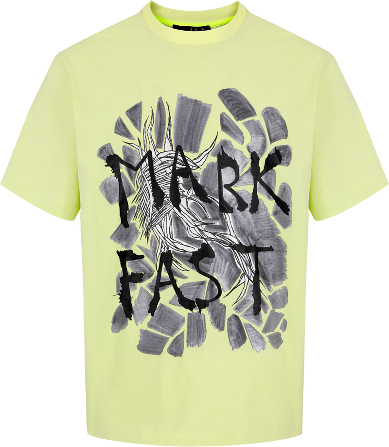 MarkFast Lemon Hand Drawn Fragment Floral Letter T-Shirts