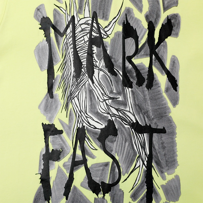 MarkFast Lemon Hand Drawn Fragment Floral Letter T-Shirts