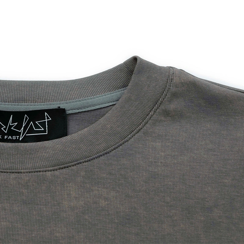 MarkFast Mechanical Branding Round Neck Fitted Stretch Knitted Ribbed T-Shirts