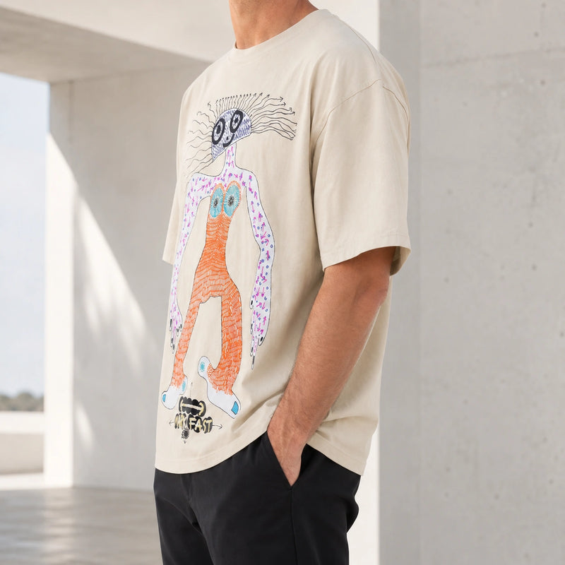 MarkFast Monster Print  For Couples T-Shirts