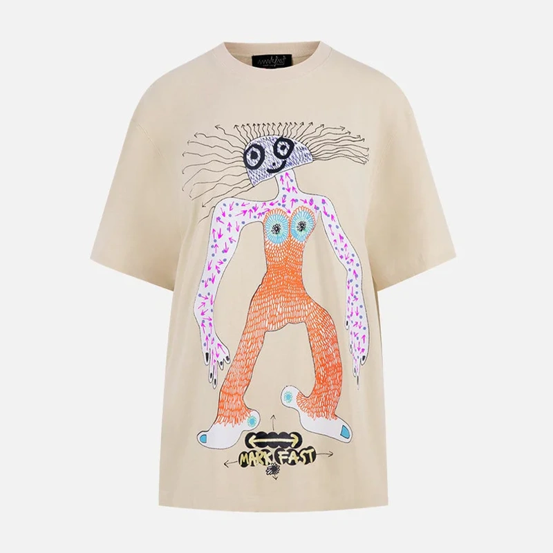 MarkFast Monster Print  For Couples T-Shirts
