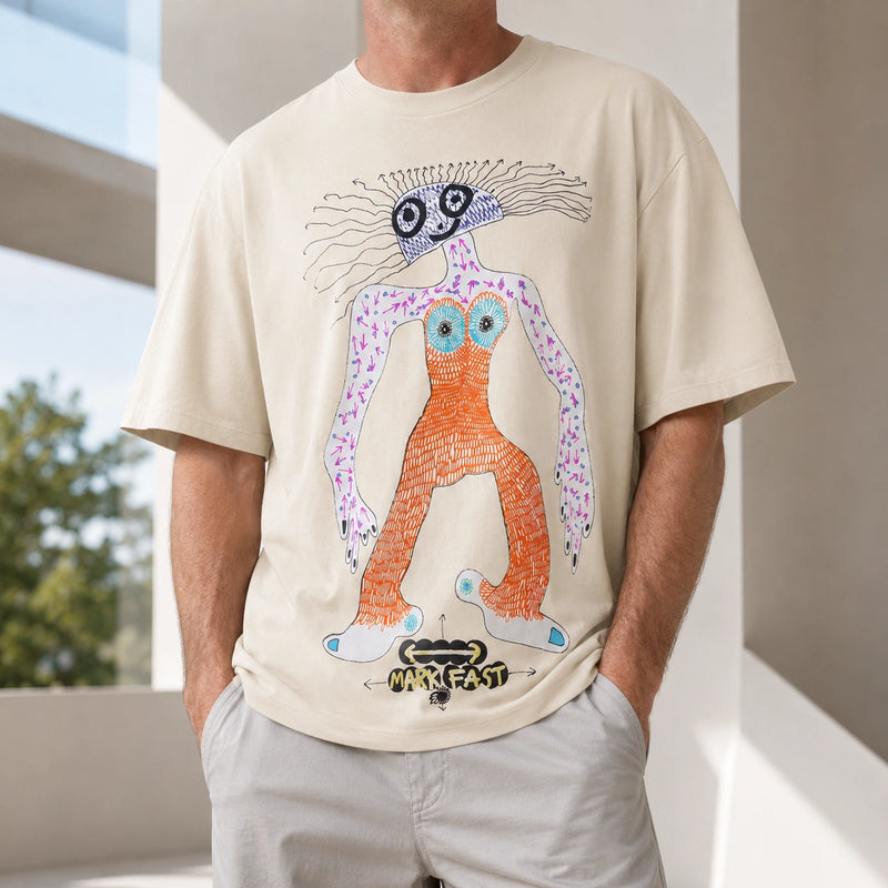 MarkFast Monster Print  For Couples T-Shirts