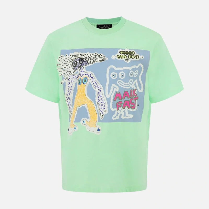 MarkFast Monster Print T-Shirts