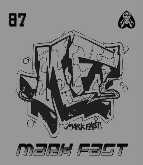 MarkFast Multi-Font Street Vintage Skate T-Shirts