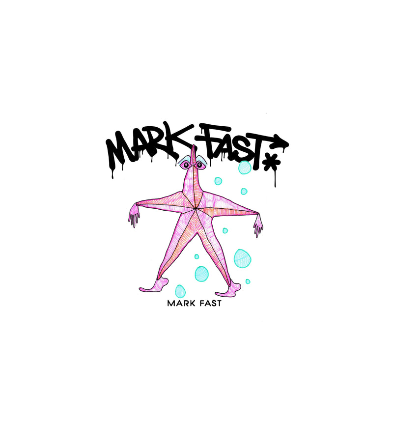 MarkFast Neon Starfish Print T-Shirts