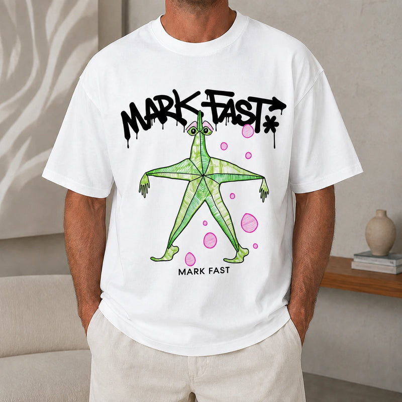 MarkFast Neon Starfish Print T-Shirts