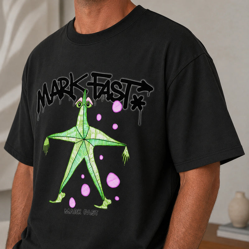 MarkFast Neon Starfish Print T-Shirts