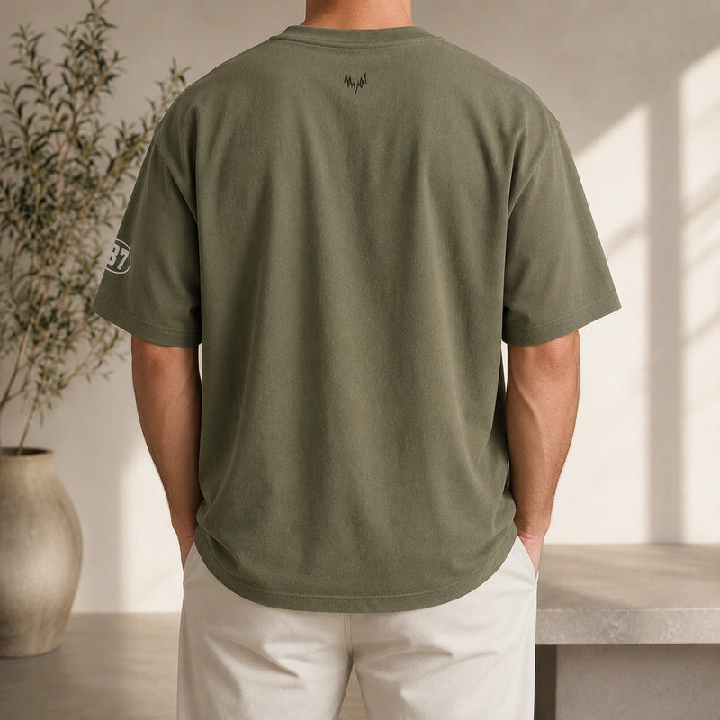 MarkFast Olive Green Graffiti Graphic Streetwear T-Shirts