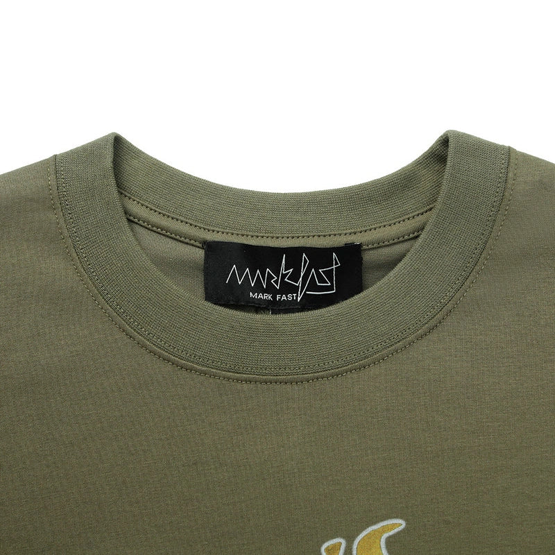 MarkFast Olive Green Graffiti Graphic Streetwear T-Shirts