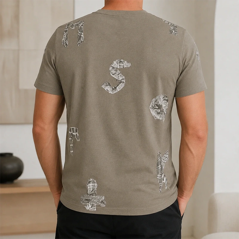 MarkFast Olive Woven Words T-Shirts