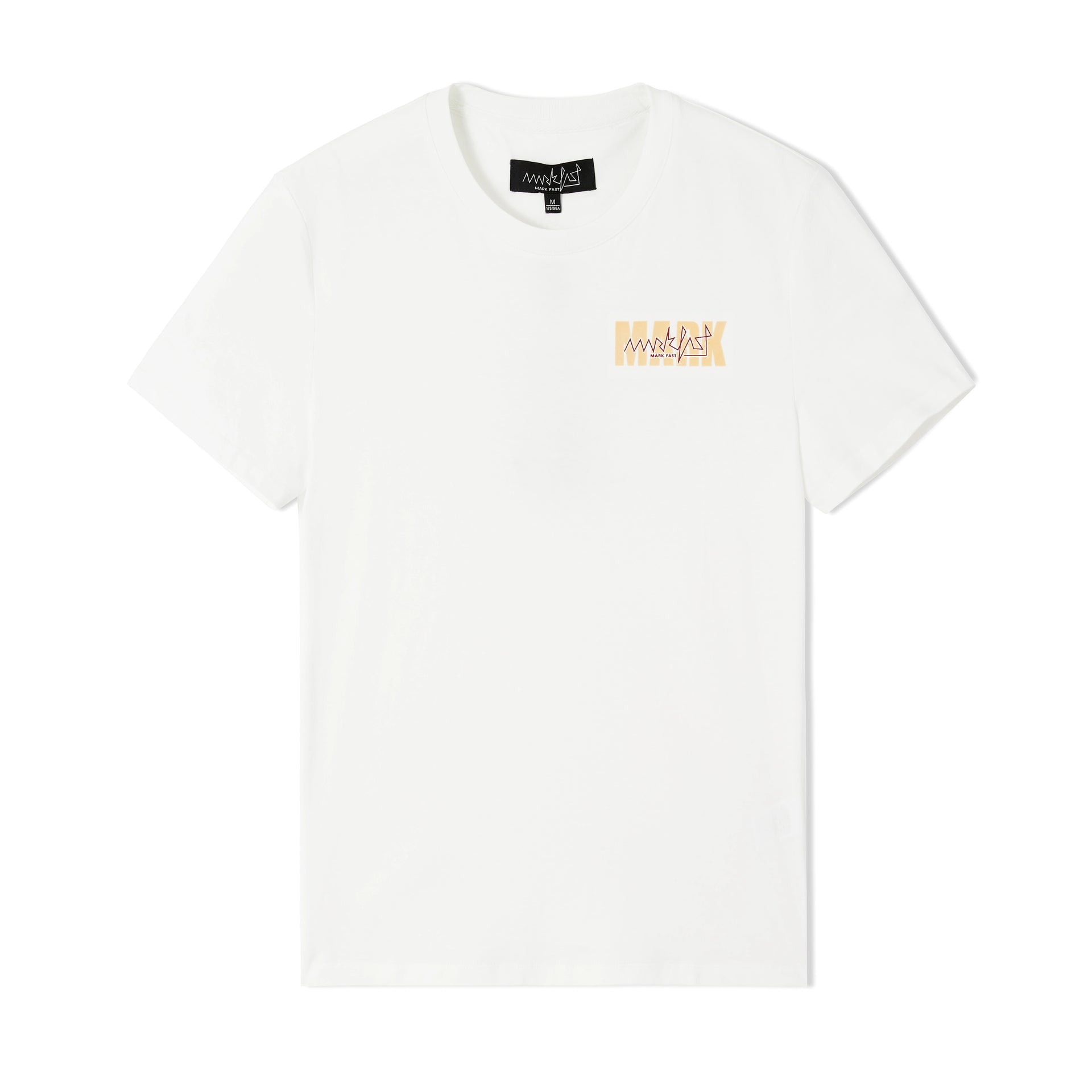MarkFast Plain Cream Vintage Logo Daily All-match Basic T-Shirts