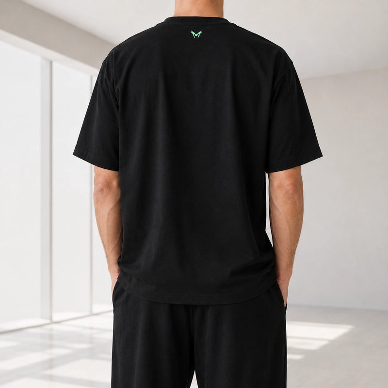 MarkFast Plant Print Loose Round Neck T-Shirts