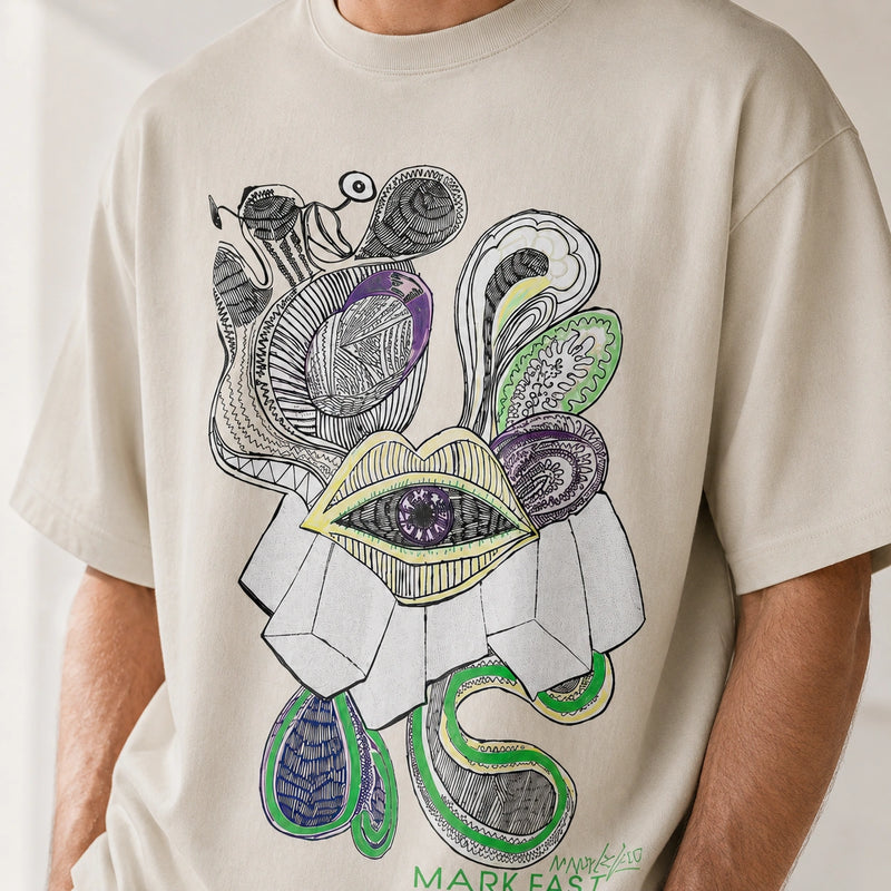 MarkFast Printed Cotton Loose T-Shirts