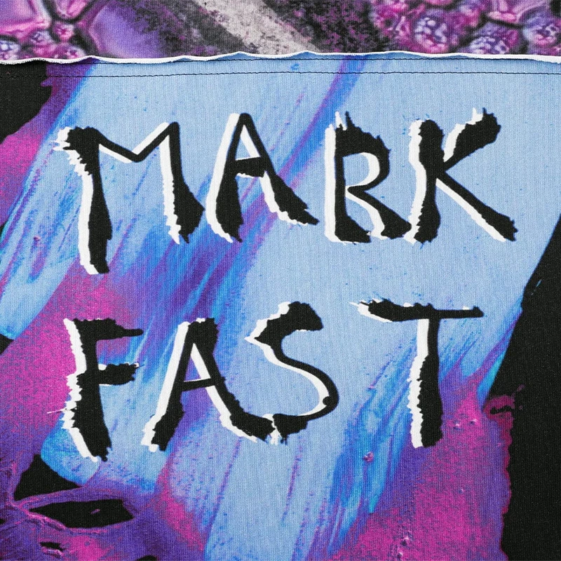 MarkFast Printed Patch Loose T-Shirts