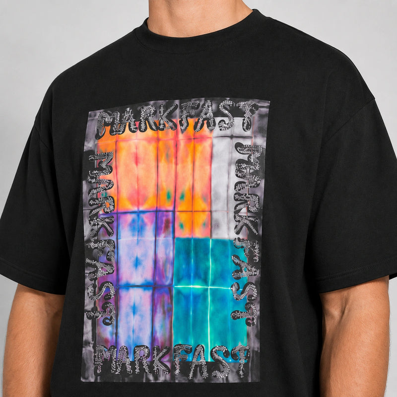 MarkFast Spectrum Box Print Relaxed Fit Graphic T-Shirts