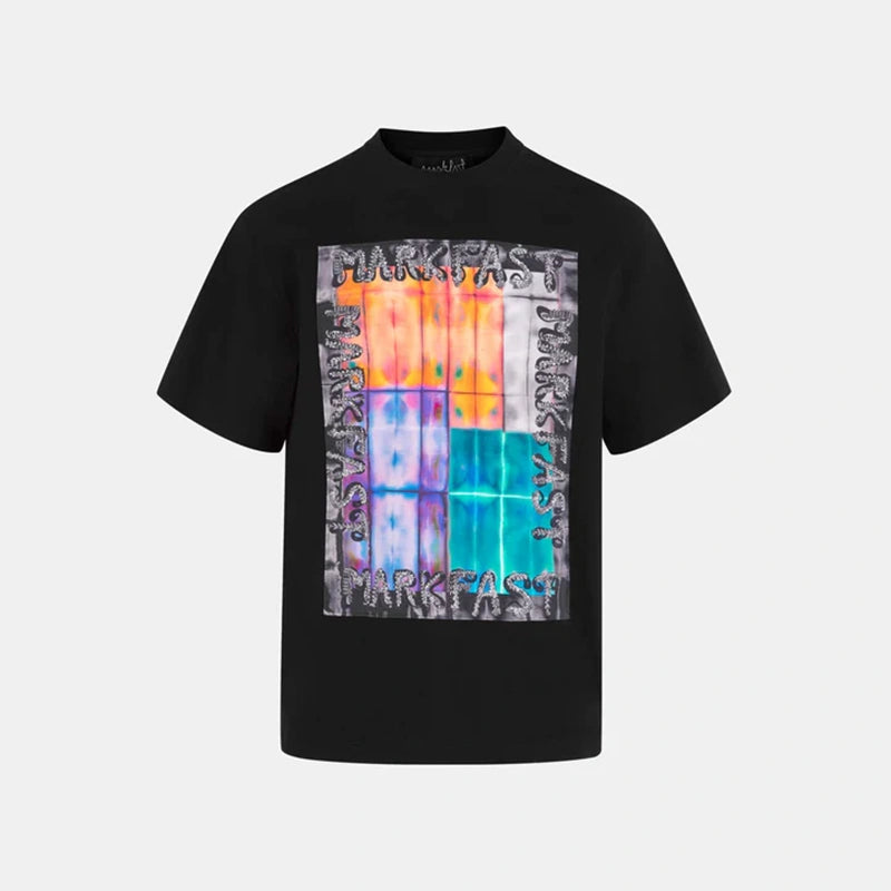MarkFast Spectrum Box Print Relaxed Fit Graphic T-Shirts