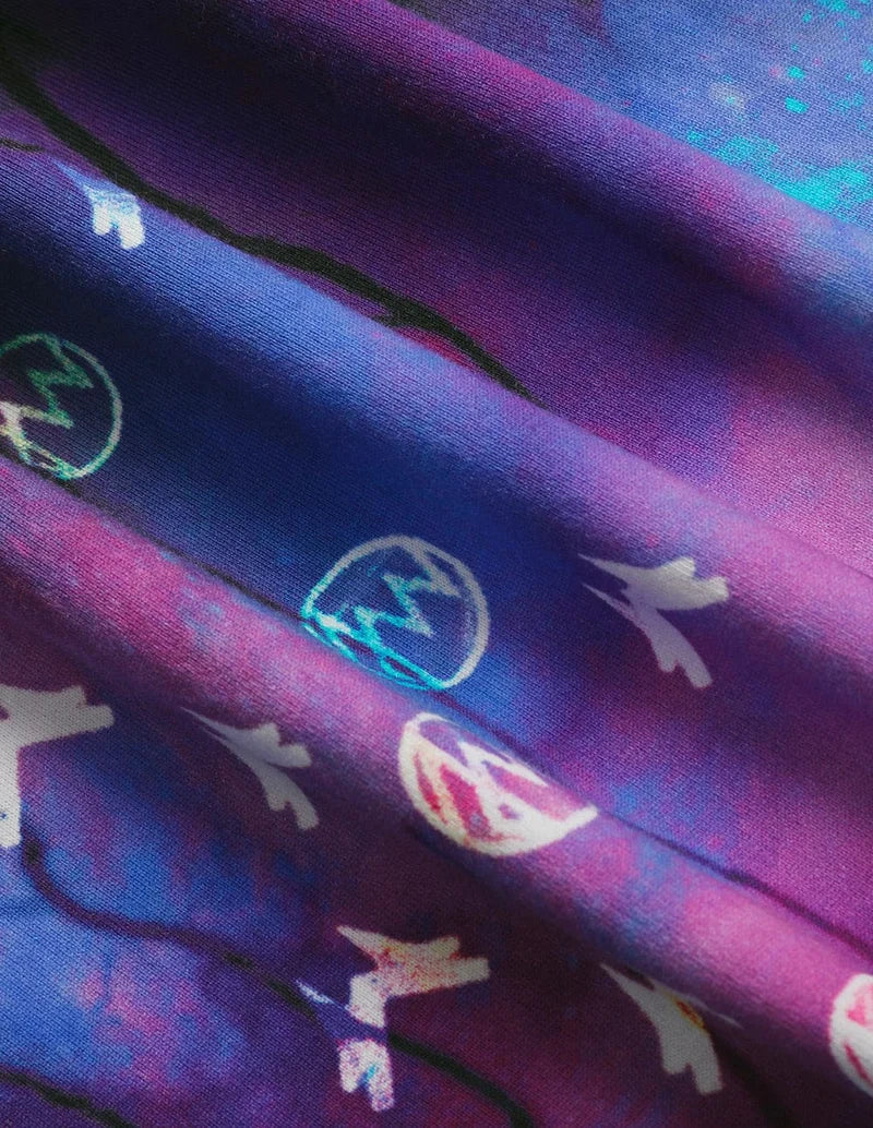 MarkFast Starry Sky Logo Printed T-Shirts