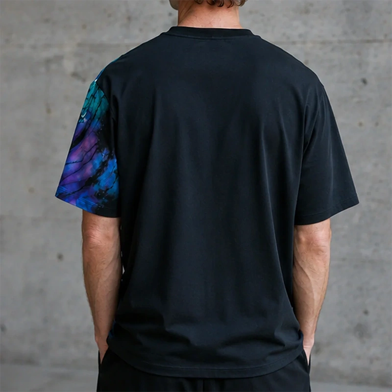 MarkFast Starry Sky Logo Printed T-Shirts