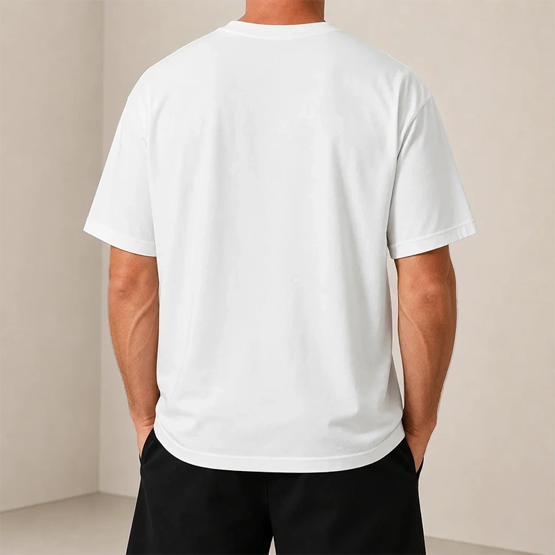 MarkFast Threaded Small Round Neck Abstract Monster Print Loose Cotton T-Shirts