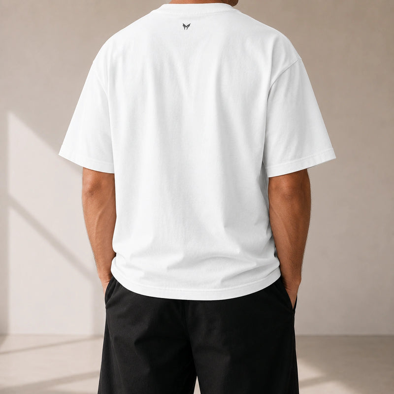 MarkFast Threaded Small Round Neck Film Monster Print Loose Cotton T-Shirts