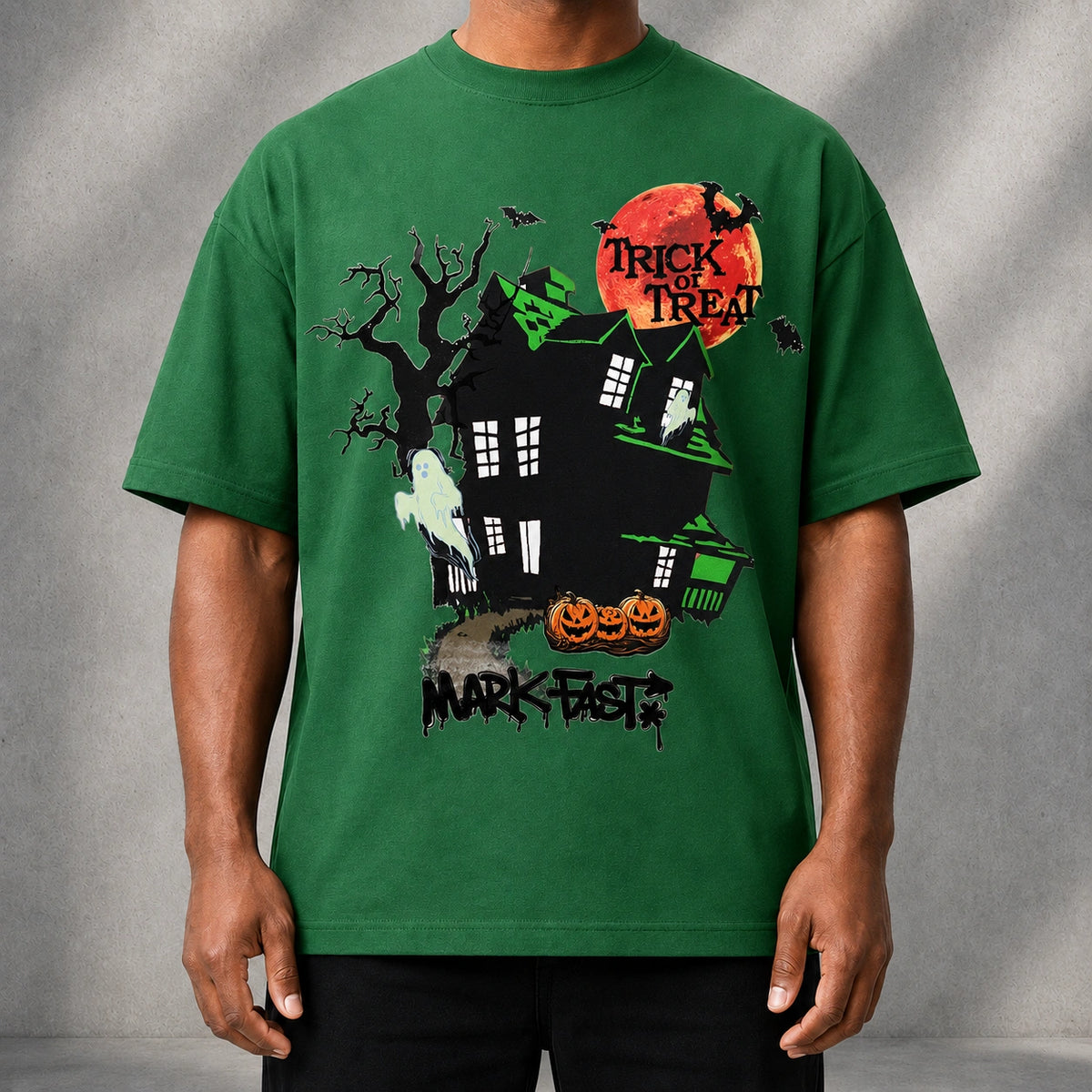 MarkFast Trick Or Treat Ghost Pumpkin Halloween Vintage T-shirts