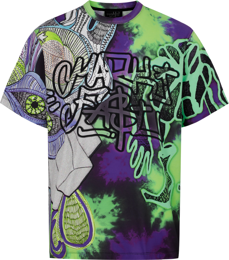 MarkFast Trippy Tie-Dye Surreal Art Letter T-Shirts