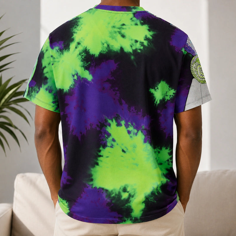 MarkFast Trippy Tie-Dye Surreal Art Letter T-Shirts