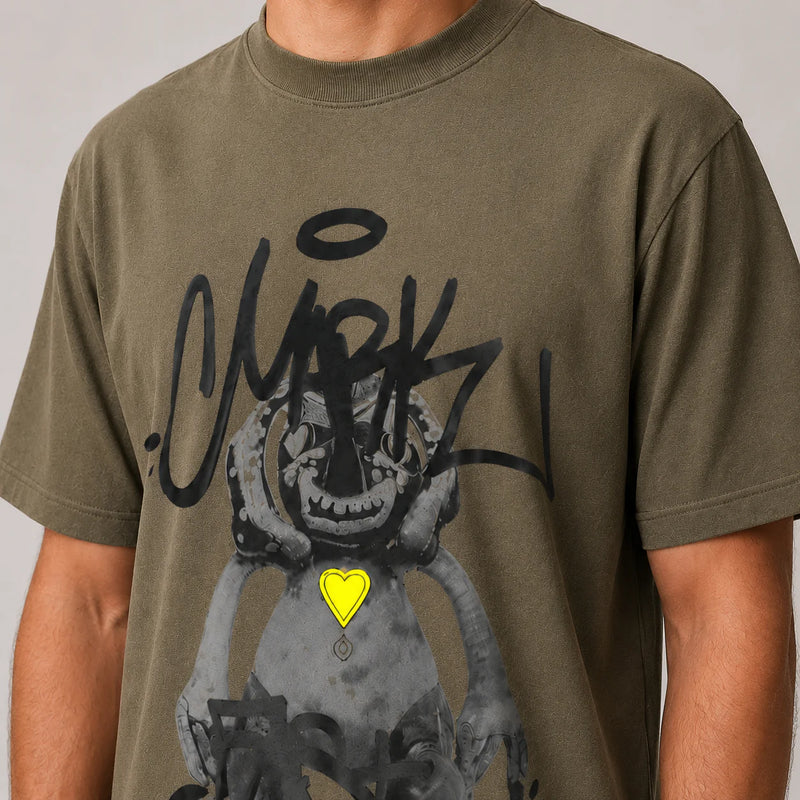 MarkFast Troublesome Little Monster Print T-Shirts