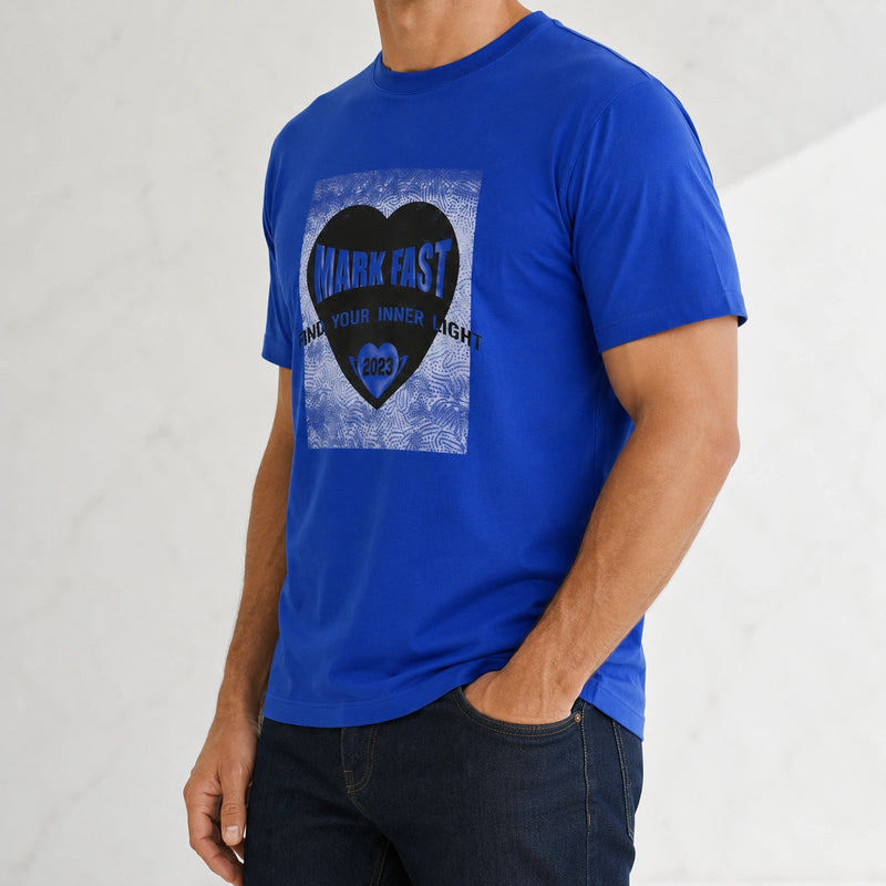 MarkFast Printed Cotton Loose T-Shirts