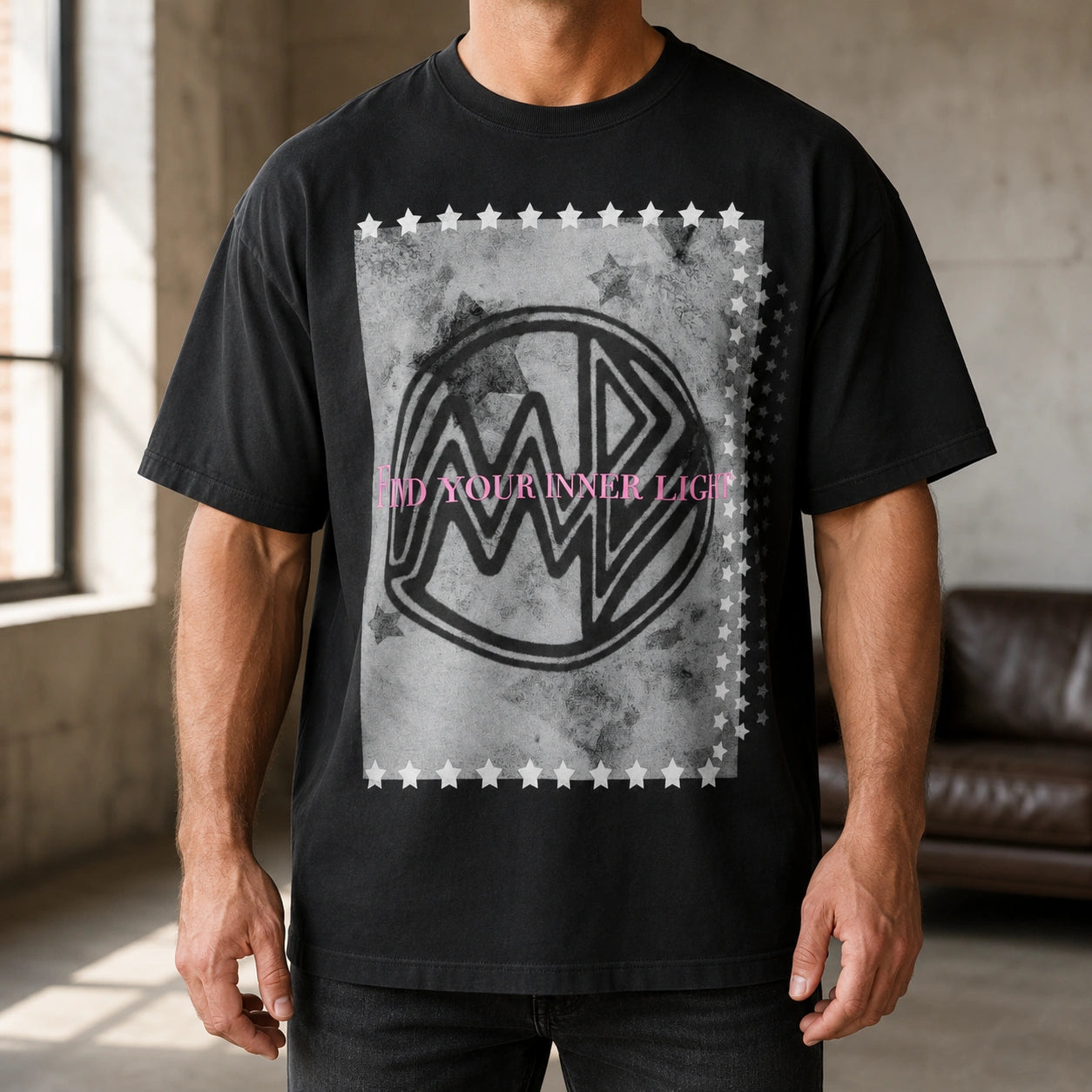 MarkFast Vintage Star Logo Slogan Street T-Shirts