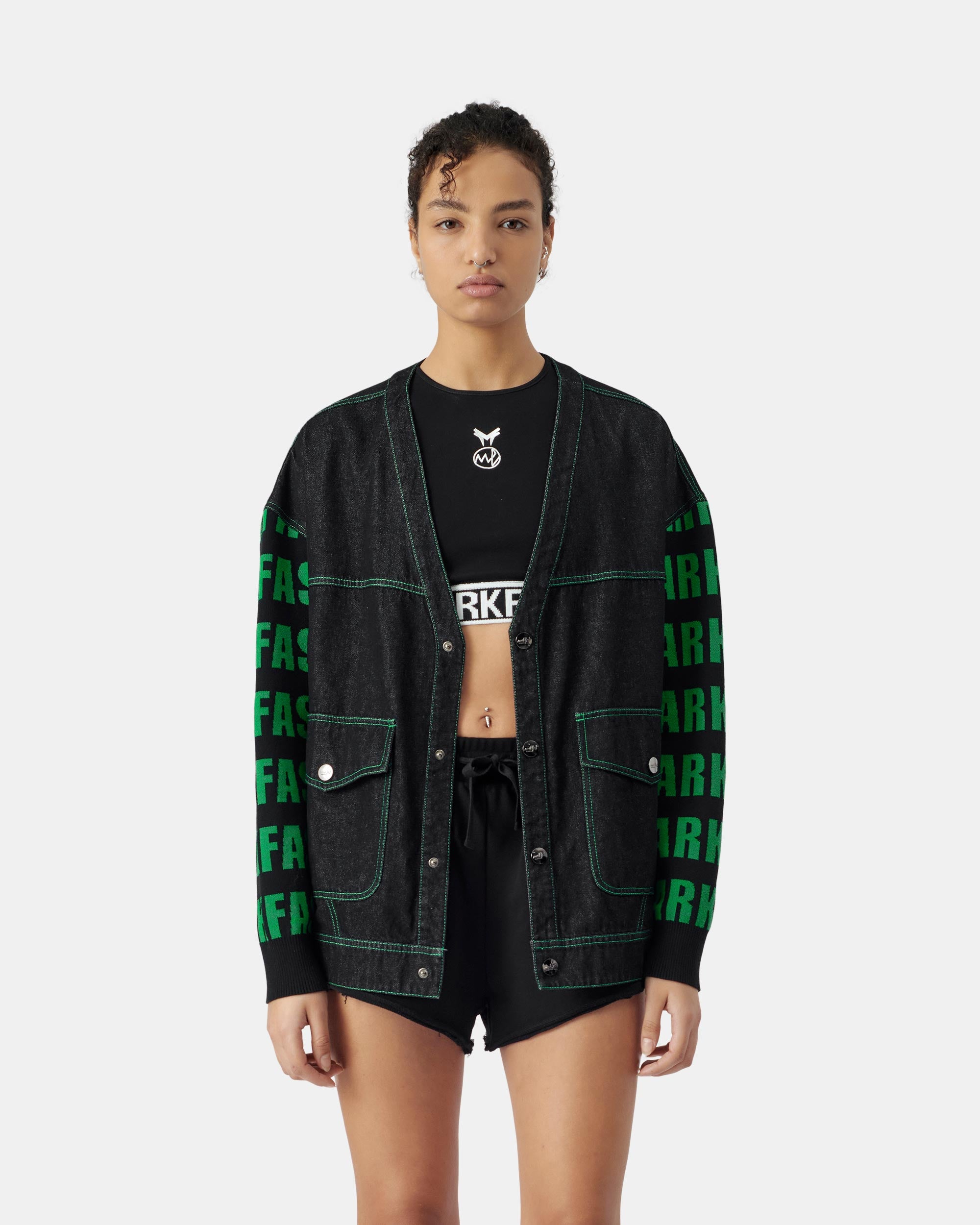 Unisex Knitted Stitched Denim Jacket