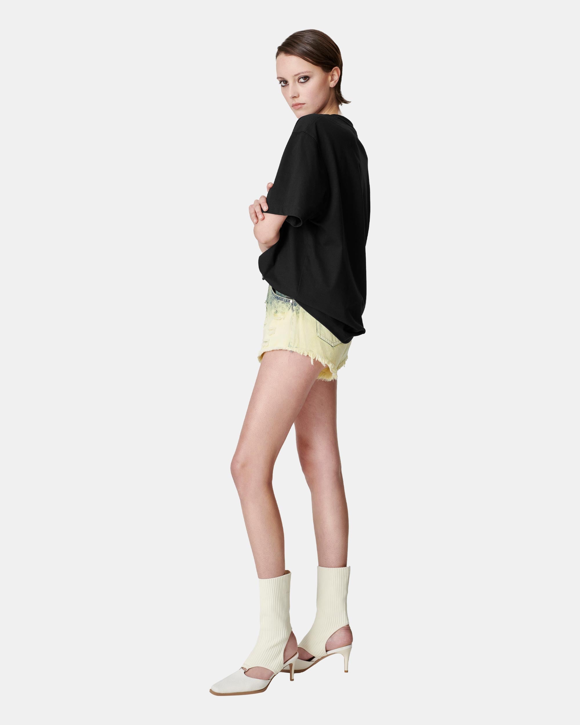 Unisex Plant Print Loose Round Neck T-Shirt