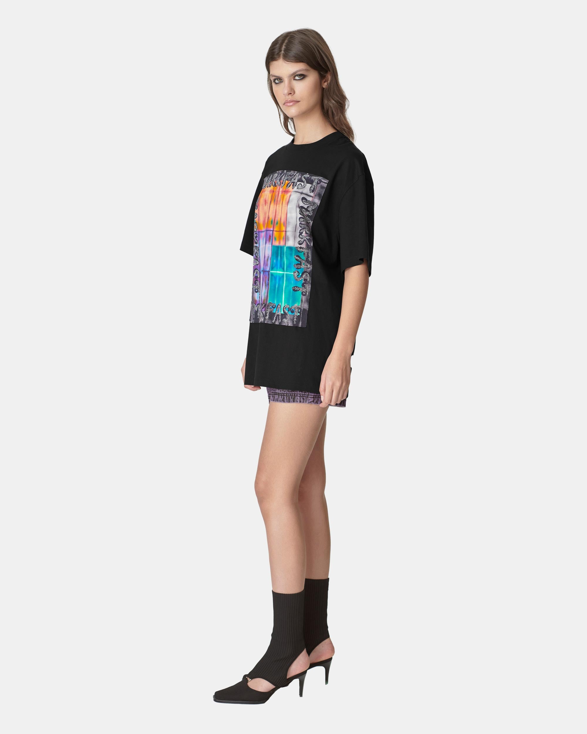 Unisex Spectrum Box Print Relaxed Fit Graphic T-Shirt