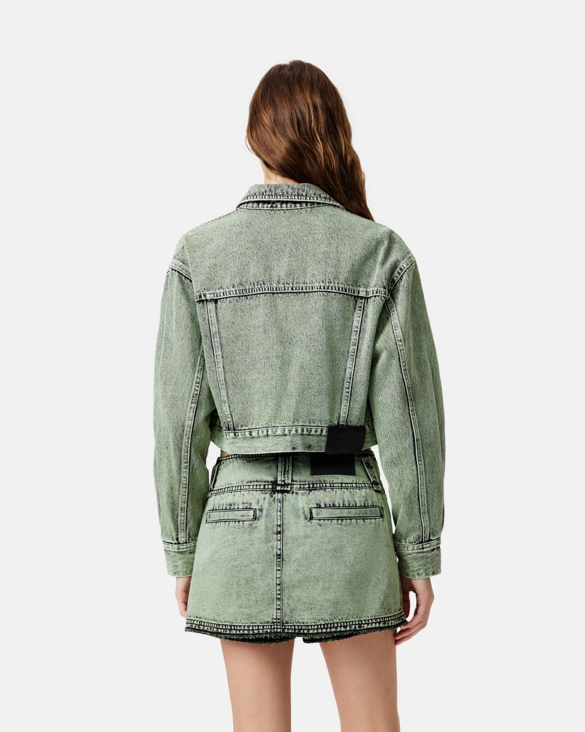 Women's Vintage A-Line Cargo Denim Skirt