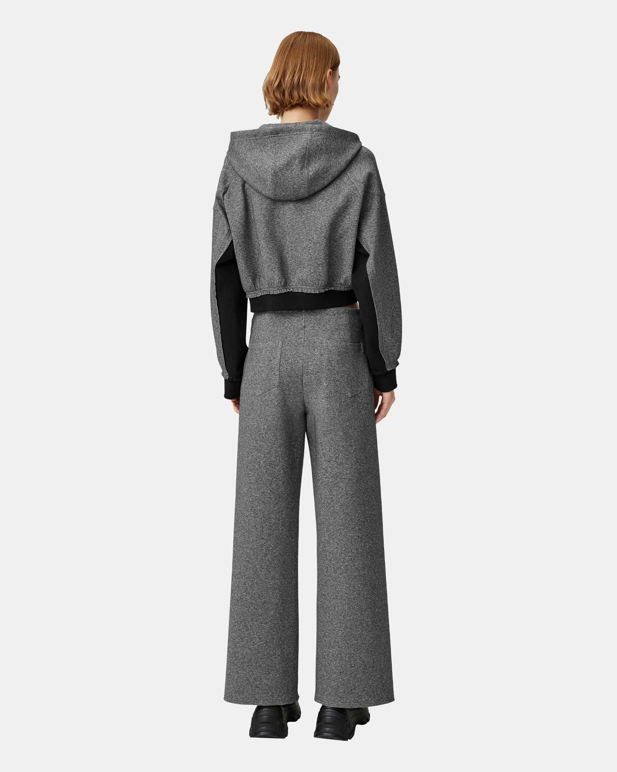 Women's Flat-Front Elastic Waist Loose Wide-Leg Straight Trousers