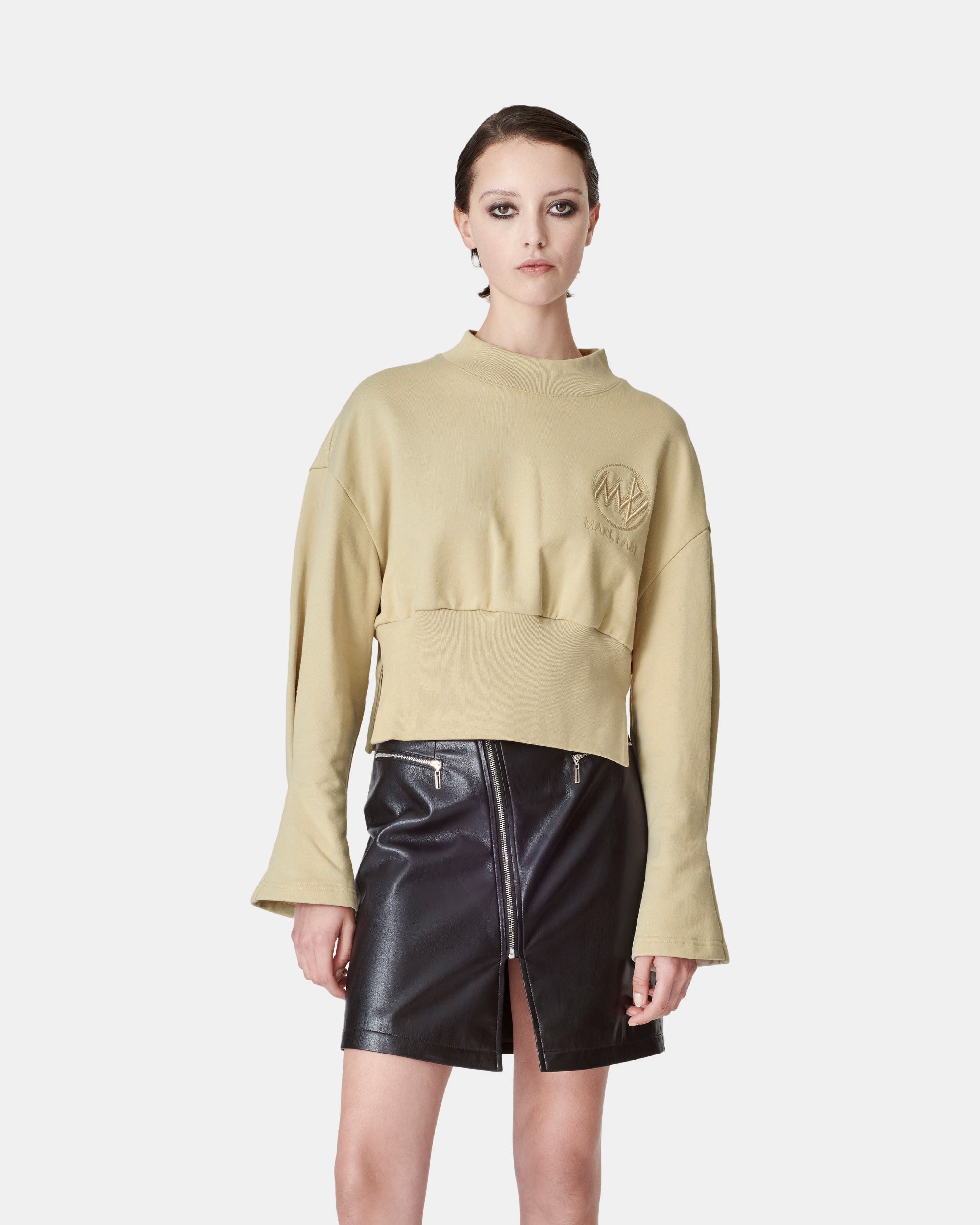 Women's Embroidered Flared Sleeve Pure Cotton Knit Sweater