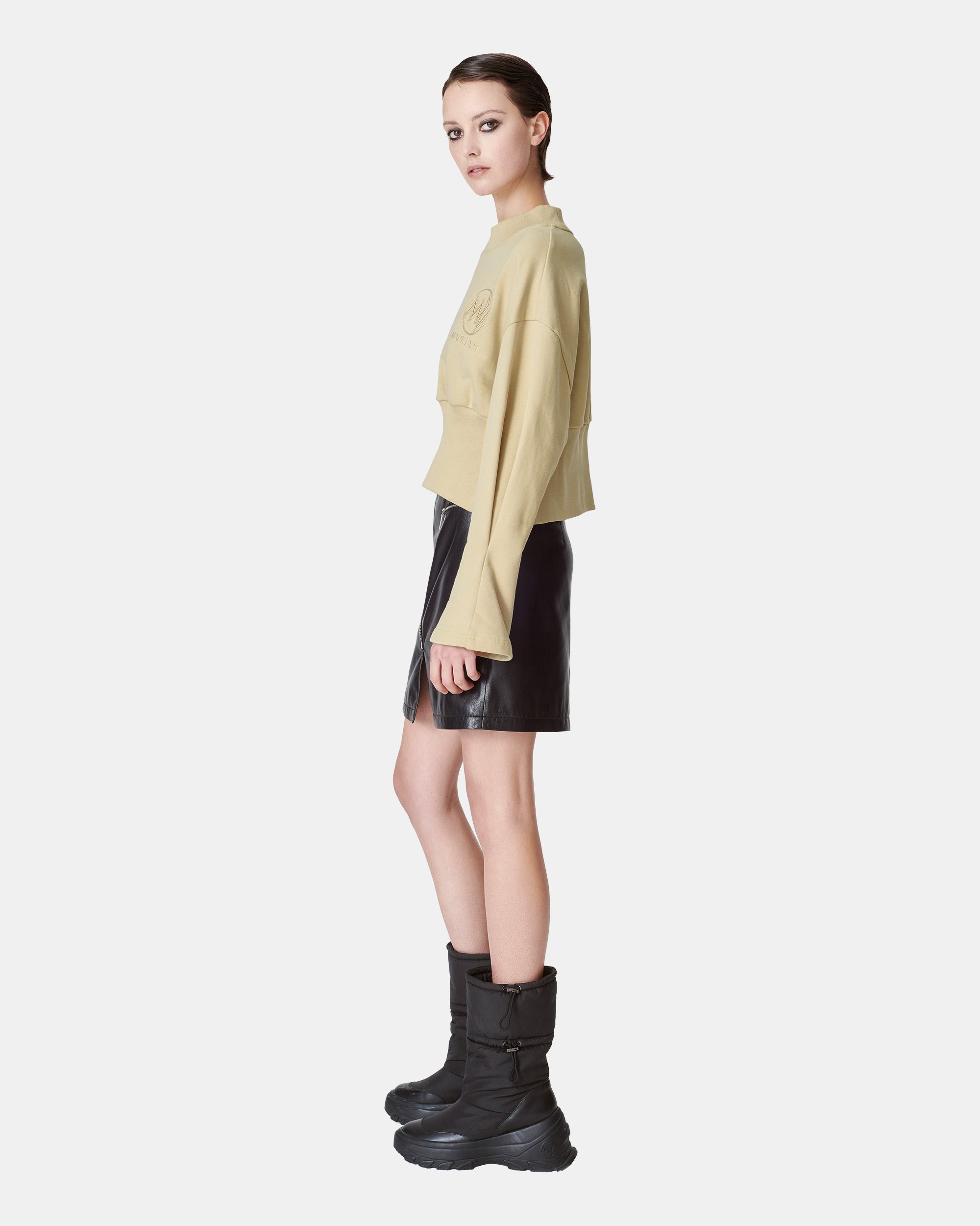 Women's Embroidered Flared Sleeve Pure Cotton Knit Sweater