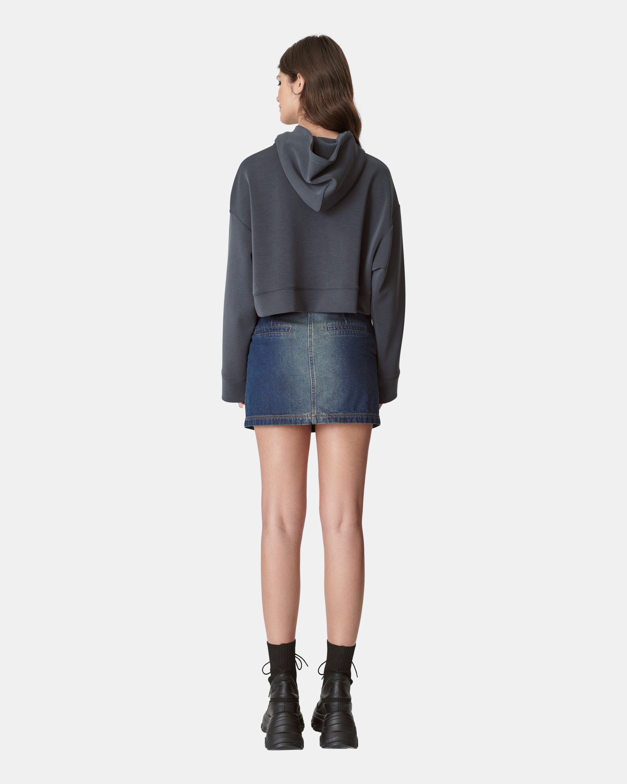 Women's metallic light and shadow hand-painted wall print sweatshirt
