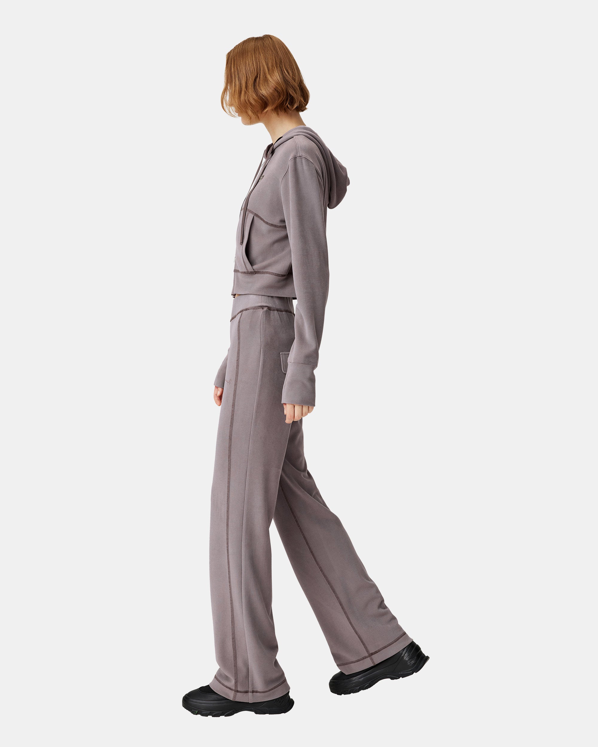 Women's Elastic High Waist Wide Leg Pants