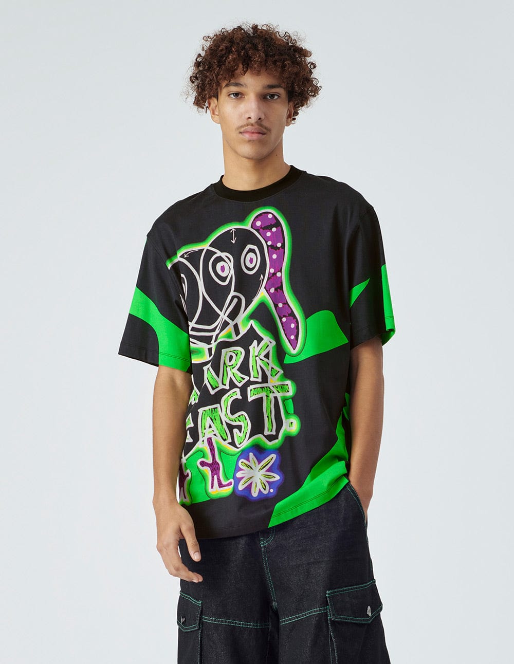 Unisex Neon Graphic Loose Fit Streetwear T-Shirt