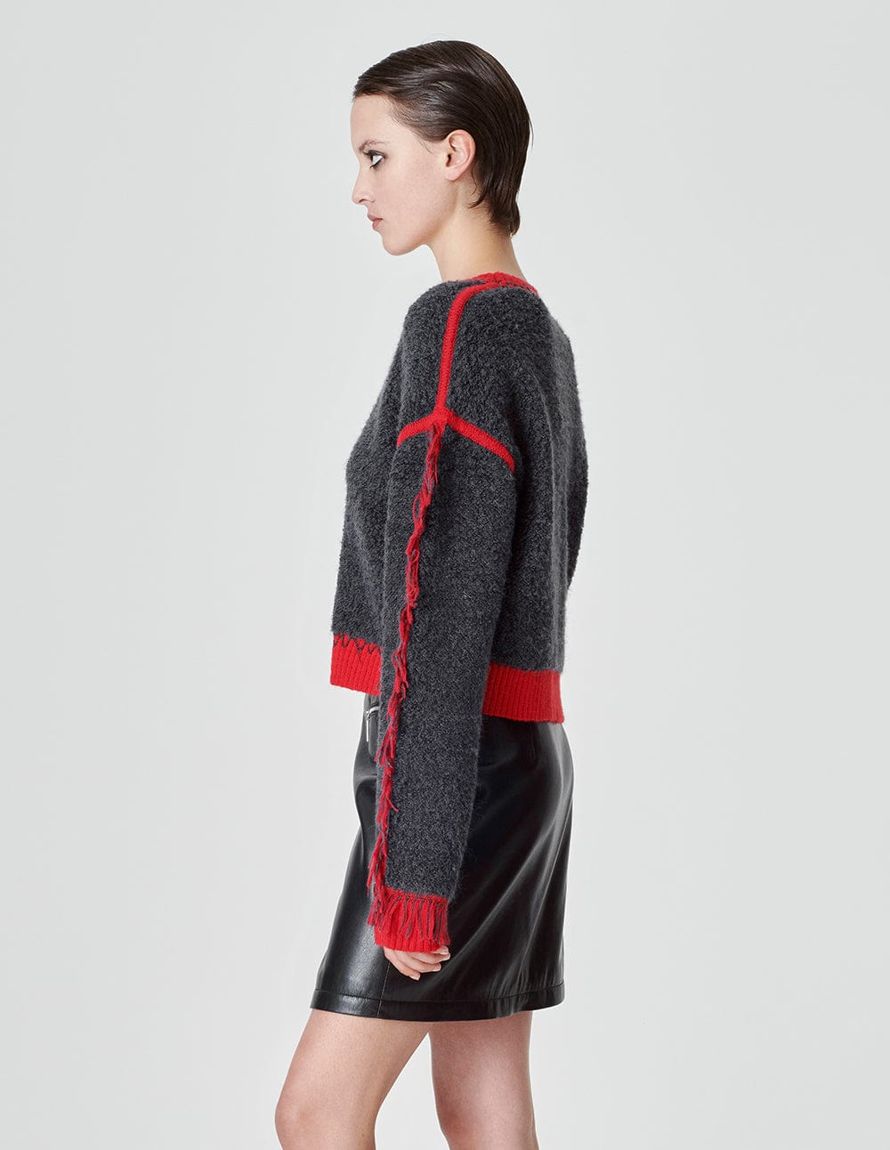 Women's Seahorse Contrast Fringed Sweater