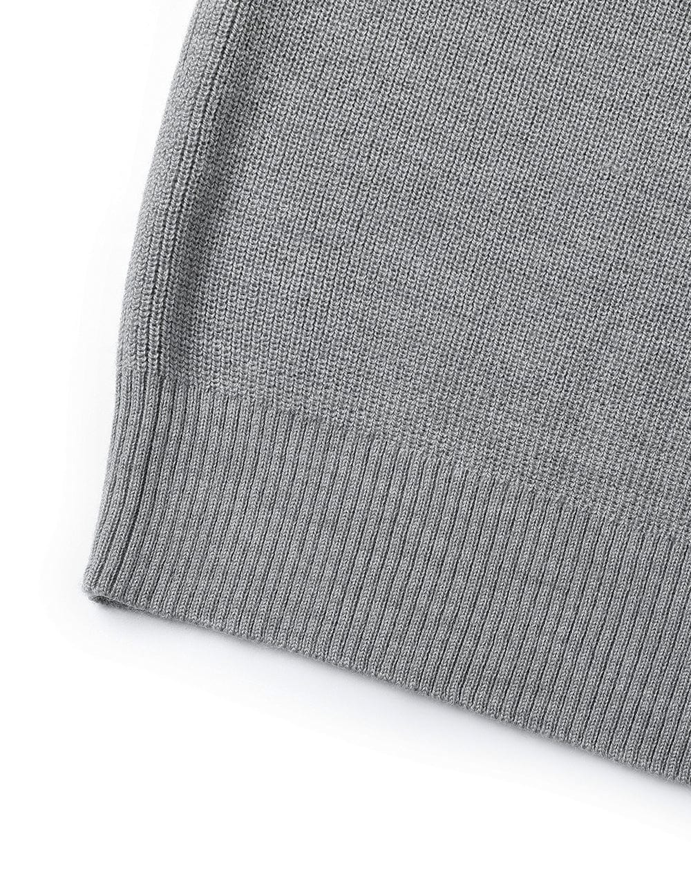 Men's Grey Wool Pullover Sweater