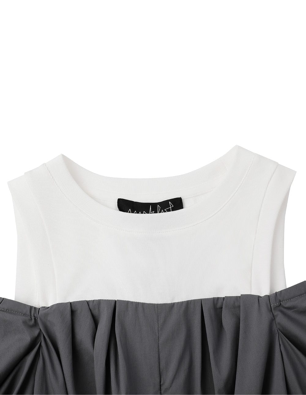 Women's Strapless False Two-Piece Long Sleeve Top